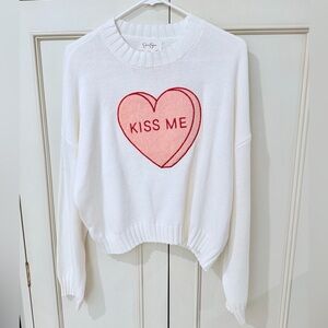 Jessica Simpson Kiss Me Sweater. Brand NWT. Size Med.  Valentine’s Day!❤️❤️